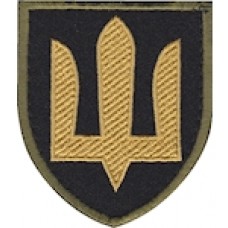 Шеврон ЗСУ Танкові війська (зашите поле, тризуб)