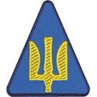 Шеврон Повітряні Сили ЗСУ (тризуб жовта нитка) /мультикам/ бірюза/