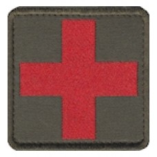 Шеврон ""Красный крест"" (квадратна)