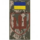 Шеврон-заглушка на липучці Медична служба (тризуб)