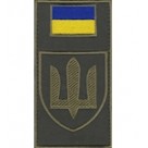 Шеврон-заглушка на липучці Сухопутні війська ЗСУ (тризуб зелена нитка)