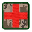 Шеврон ""Червоний хрест"" (квадратна)