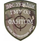 Шеврон Фантом ДФС України (біла нитка)
