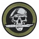 Шеврон ""Череп з ножем""