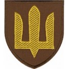 Шеврон ЗСУ Сухопутні війська  койот (тризуб жовта нитка)