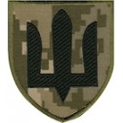 Шеврон ЗСУ Інженерні, радіотехнічні війська та війська зв’язку (зашите поле, тризуб) олива/койот/мультикам/цифра