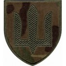 Шеврон Збройні Сили України сухопутні війська (зелений тризуб на мультікамі)