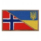 Шеврон Прапорець НОРВЕГІЯ-УКРАЇНА 