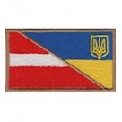 Шеврон Прапорець ЛАТВІЯ-УКРАЇНА 