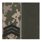 Погон ЗСУ сержант (чорна нитка/на липучці) олива/цифра/мультикам/койот