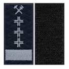 Погон УЗ-3К1ШЛ темно-синій на липучці