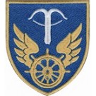 Шеврон Управління військових сполучень  на Південно-західний залізниці  /олива/кольоровий/