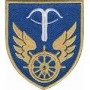 Шеврон Управління військових сполучень  на Південно-західний залізниці  /олива/кольоровий/