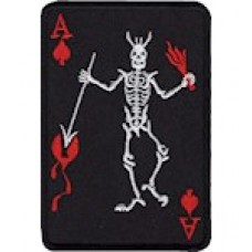 Шеврон Карта Туз пік "Ch" /бежевий/чорний/