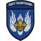 Шеврон 155 ОМБр  Повітряна розвідка    Sky Hunters  бірюза\чорний