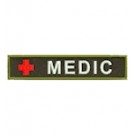 Нашивка "MEDIC". Колір: олива, цифра.