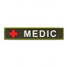 Нашивка "MEDIC". Колір: олива, цифра.