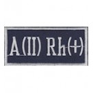 Нашивка "Группа крови 2+" (8,5х4,0). Колір: синій темний.