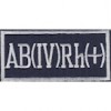 Нашивка "Группа крови 4+" (8,5х4,0). Колір: синій темний.