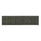 Нашивка "Группа крови 1+" Национальной гвардии основа "олива". Колір: олива.