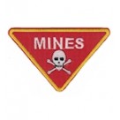 Шеврон "Череп Mines". Колір: червоний