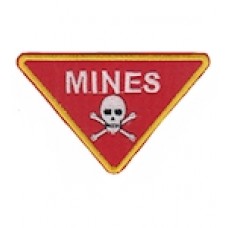 Шеврон "Череп Mines". Колір: червоний