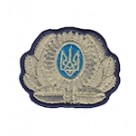 Кокарда ЖД (тризуб). Колір: темно-синій
