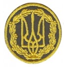 Кокарда на берет Тризуб, венок. Колір: олива.