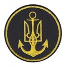 Шеврон "Военно-морские Силы ЗСУ" (круг). Колір: чорний.
